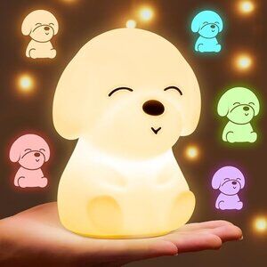 Mubarek Kids Night Light Cute Anime Lamp, Remote +16 Colors Dog Puppy - NEW